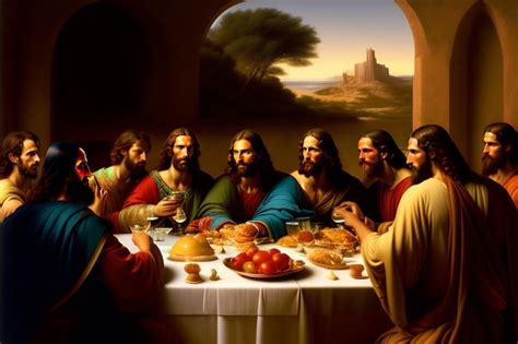 Premium AI Image | Painting Of Last Supper