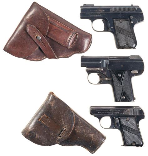 Three European Semi-Automatic Pistols -A) World War I Production Pieper Bayard Model 1908 Pistol wit