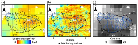 Images over the Tensift basin of: (a) Soil Moisture Ocean Salinity... | Download Scientific Diagram