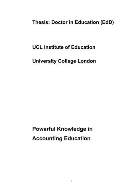 (PDF) Thesis: Doctor in Education - Powerful Knowledge in Accounting ...