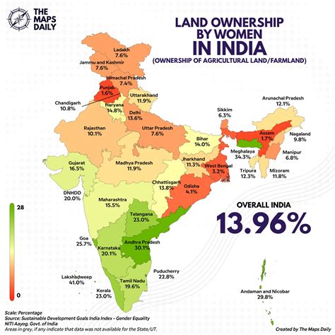 The Maps Daily on Twitter: "Women Land Ownership in India: #India #WomenEmpowerment #Women # ...