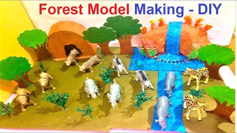 forest model making using cardboard | DIY craft | creative ideas ...