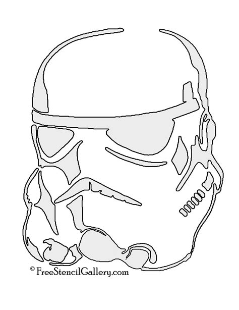 Stormtrooper Helmet Stencil | Free Stencil Gallery