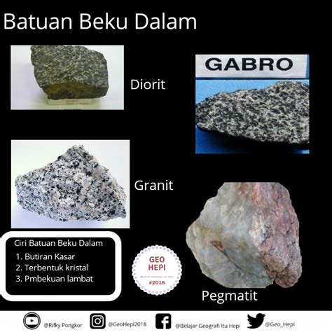 Contoh Contoh Batuan Beku Plutonik - IMAGESEE