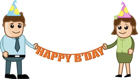 Happy Birthday - Cartoon Business Characters Royalty-Free Stock Image ...