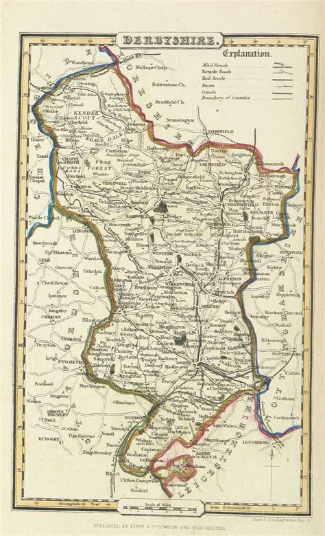 Map of Derbyshire, England (1842) | Old maps, Map, Derbyshire