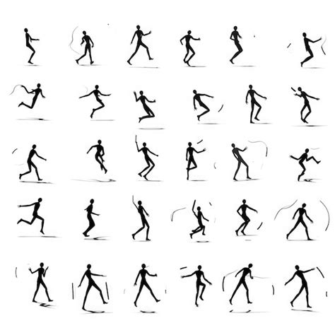 Premium Photo | Dynamic Actions Unfolded Running and Jumping Sprite ...