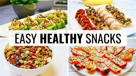 4 HEALTHY SNACK IDEAS // Quick and Easy Delicious Snacks to make at home - YouTube