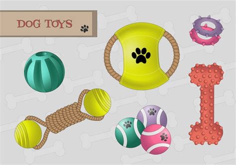 Premium Vector | Dog toys