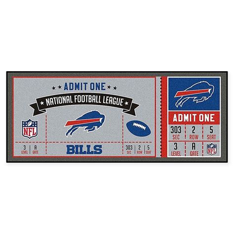 NFL Buffalo Bills Game Ticket Carpeted Runner Mat | Nfl tickets, New england patriots game, Game ...