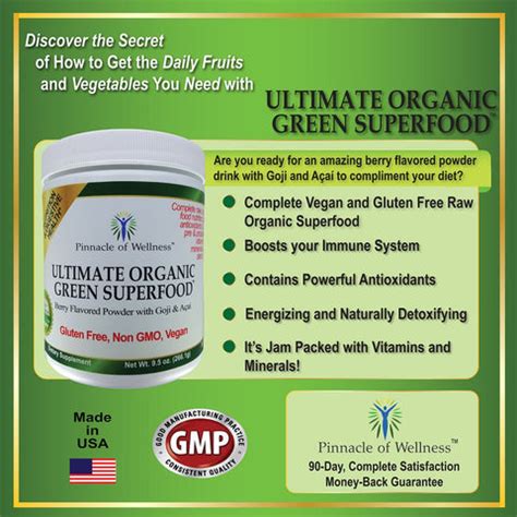 Ultimate Organic Green Superfood Powder – Pinnacle of Wellness