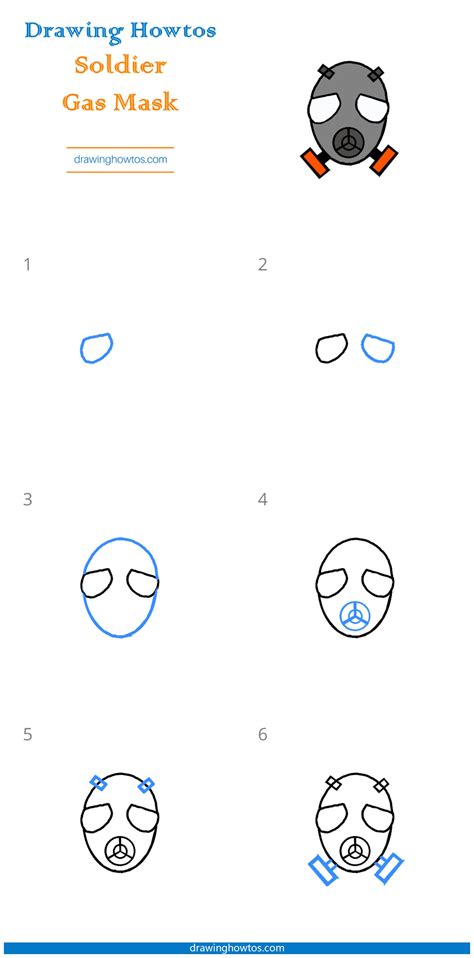 How to Draw a Gas Mask - Step by Step Easy Drawing Guides - Drawing Howtos