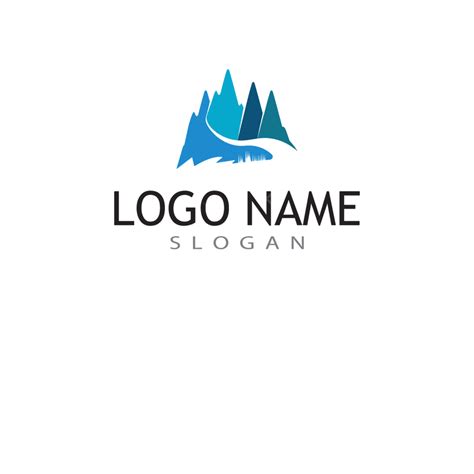 Mountain Landscape Silhouette PNG Free, Simple Modern Mountain Landscape Logo Design Vector ...