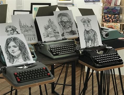 Artist 'Prints' Landscapes and Portraits on Typewriters