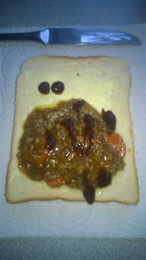 The piece (sandwich) n' mince with brown sauce : shittyfoodporn