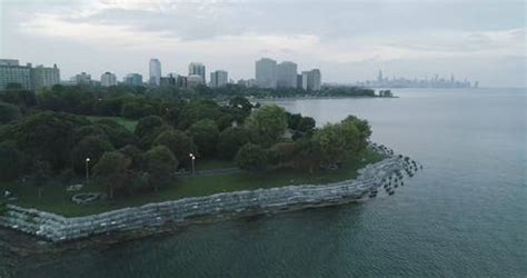 Lake and Park View From A Drone · Free Stock Video