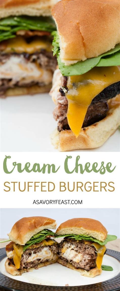 Cream Cheese Stuffed Burgers | Recipe | Recipes, Ultimate burger recipe ...