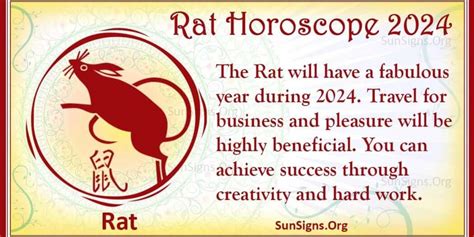 Rat Horoscope 2024 - Luck And Feng Shui Predictions! - SunSigns.Org