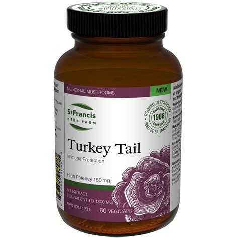 Turkey Tail Mushroom Capsules - St. Francis Herb Farm