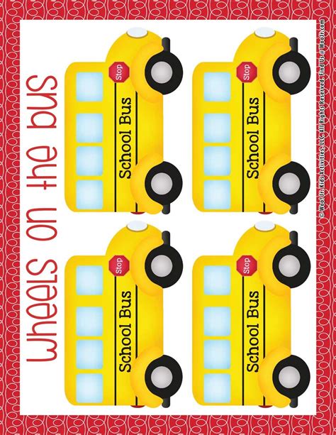 Wheels on the Bus Activity Sheet | Woo! Jr. Kids Activities : Children's Publishing