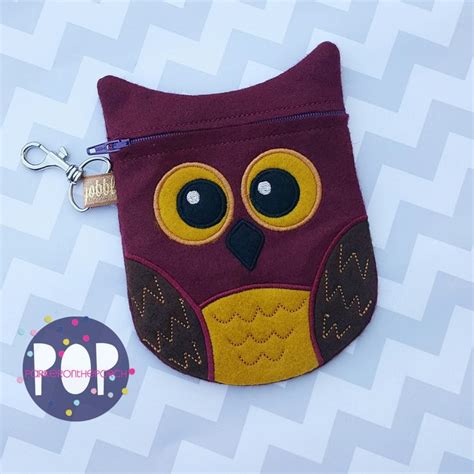 Digital Download - Owl Zipper Bag | Zipper bags, Ith embroidery designs, Pouch embroidery