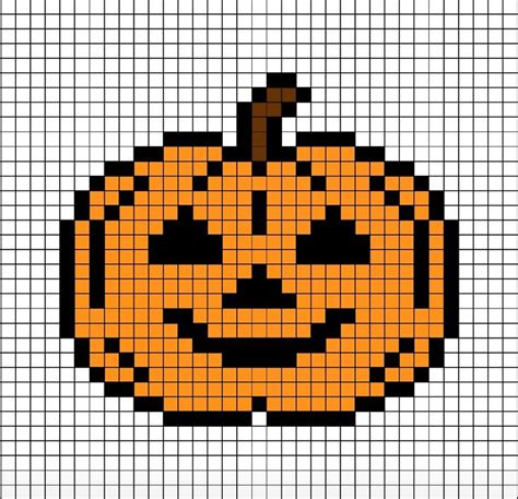 Carved Pumpkin Pixel Art in 2023 | Pixel art grid, Pixel art, Easy ...