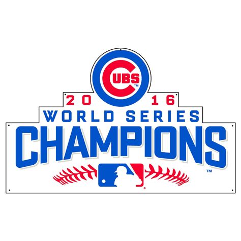 Chicago Cubs 2016 World Series Champions 36" Steel Logo Sign