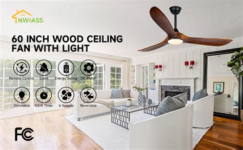 60-Inch Ceiling Fan with light - XCWIIE Ceiling Fan