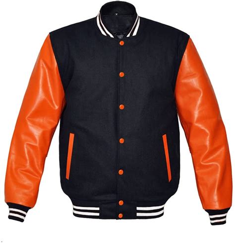 Latest Fashion Orange Color Blank Custom Letterman Baseball Varsity Jackets | Bulk Wholesale