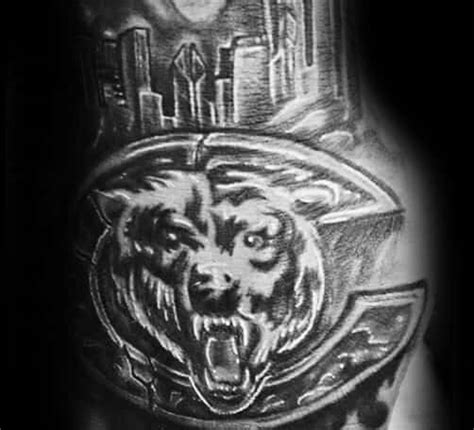 50 Chicago Bears Tattoos For Men - NFL Football Ink Ideas