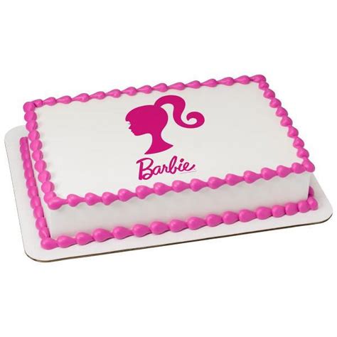 Barbie Birthday Edible Image Cake Topper, by A Birthday Place - Walmart.com