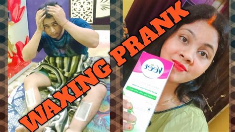 Waxing prank on husband 🤪#revenge ll Dangerous prank😫 ll Prank in india ...