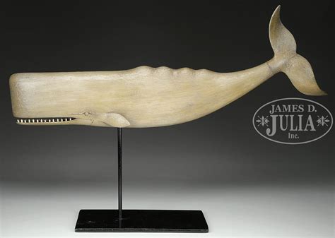 CARVED SPERM WHALE WEATHERVANE. - James D. Julia, Inc. | Whale art ...