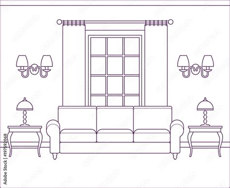 Living Room Cartoon Drawing | Baci Living Room