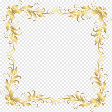 Gold leaf frame cip art, frame, Floral Border Frame, rectangle, border Frame, flower png | PNGWing