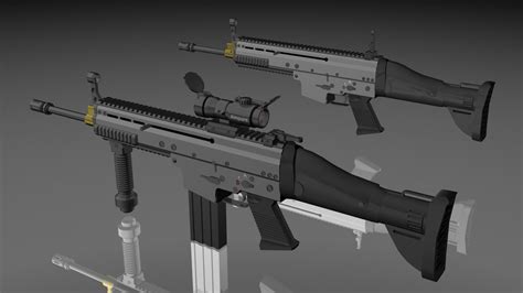 fn scar 3d model