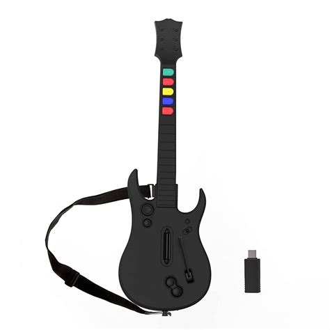 Guitar Hero Controller PC, Wireless PlayStation 3 PS3 /PC Guitar Hero Guitar with Dongle for ...