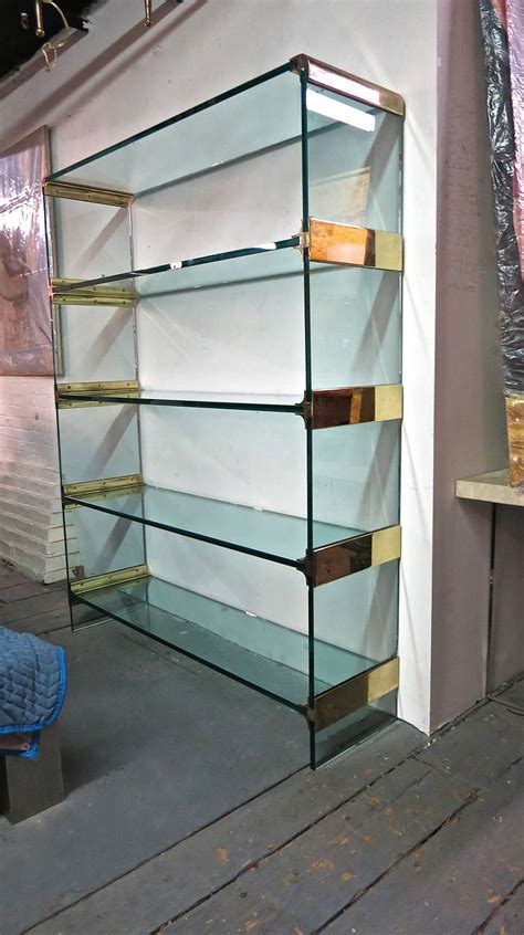 Freestanding Glass Shelving or Display Unit by Pace, USA, circa 1975 For Sale at 1stDibs