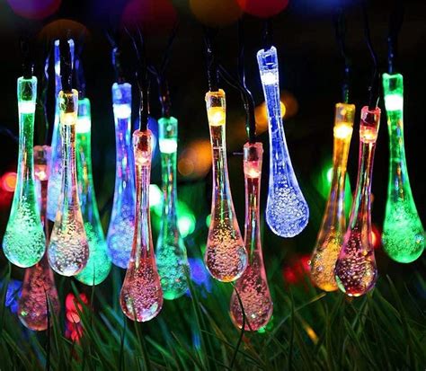 Solar-Powered Fairy Raindrop String Lights – NoveltyStreet