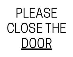 Please Close The Door Sign: Printable Templates (Free PDF Downloads)