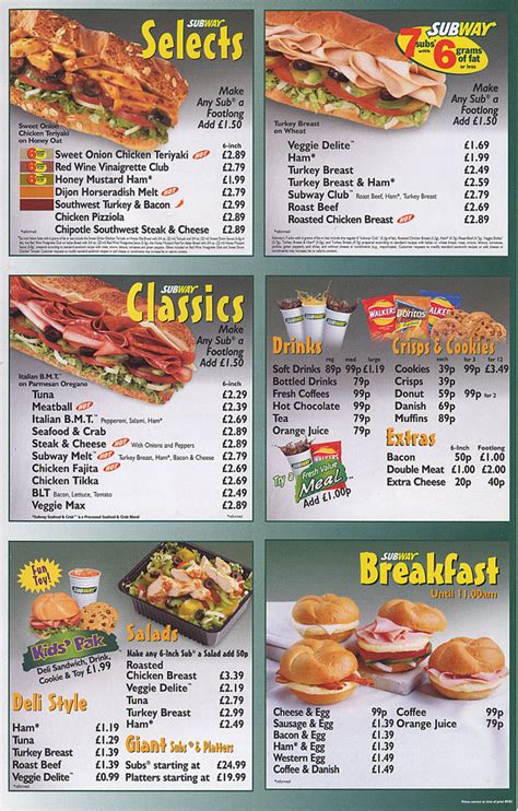 Subway Sandwich Bar restaurant on Narborough Rd, Leicester - Everymenu