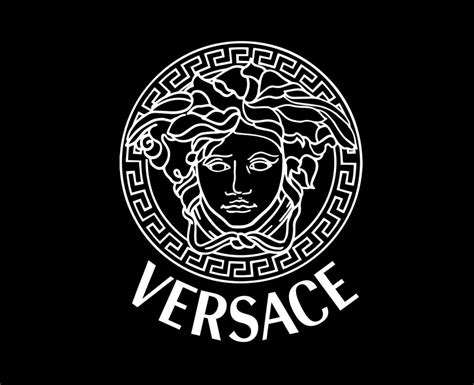 Versace Brand Symbol With Name White Logo Clothes Design Icon Abstract ...