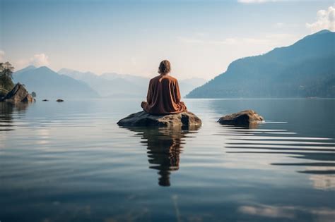 Free Photo | Person practicing yoga meditation outdoors in nature