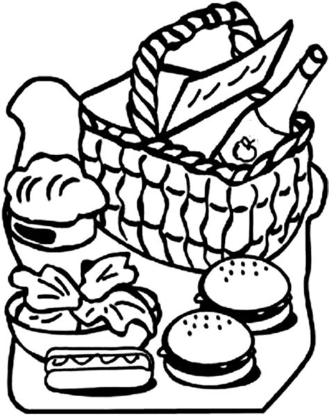 Picnic Basket Clipart Black And White | Free download on ClipArtMag