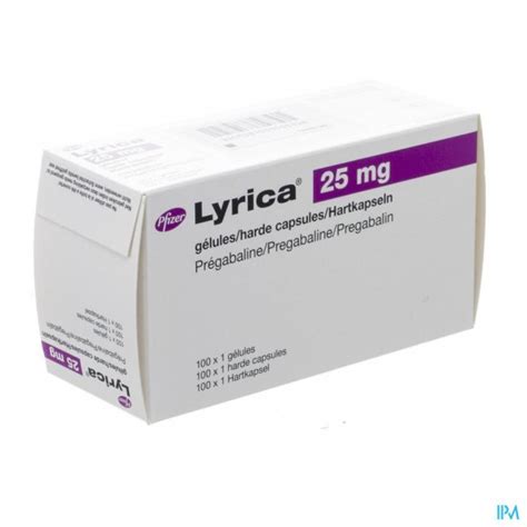 LYRICA 25MG HARDE CAPS 100 X 1 X 25MG UD | Apotheek Thiels