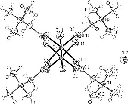 View of the unit cell contents. Copper atoms are represented as large... | Download Scientific ...