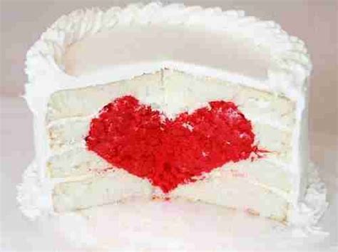 Surprise Inside Cake Heart Cake - FoodVox.com | FoodVox.com