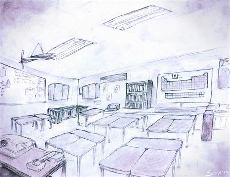 Science classroom sketch by Proxentauri on DeviantArt