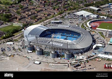 aerial view of Manchester City Football Academy, Etihad Stadium Stock ...