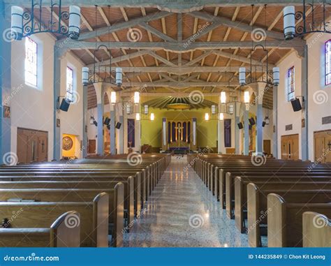 Interior View of the San Gabriel Mission Church Stock Image - Image of facade, inside: 144235849